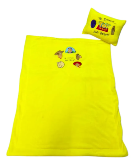 Set Cobertor y Almohada Toy Story Amarillo Unisex para Bebé