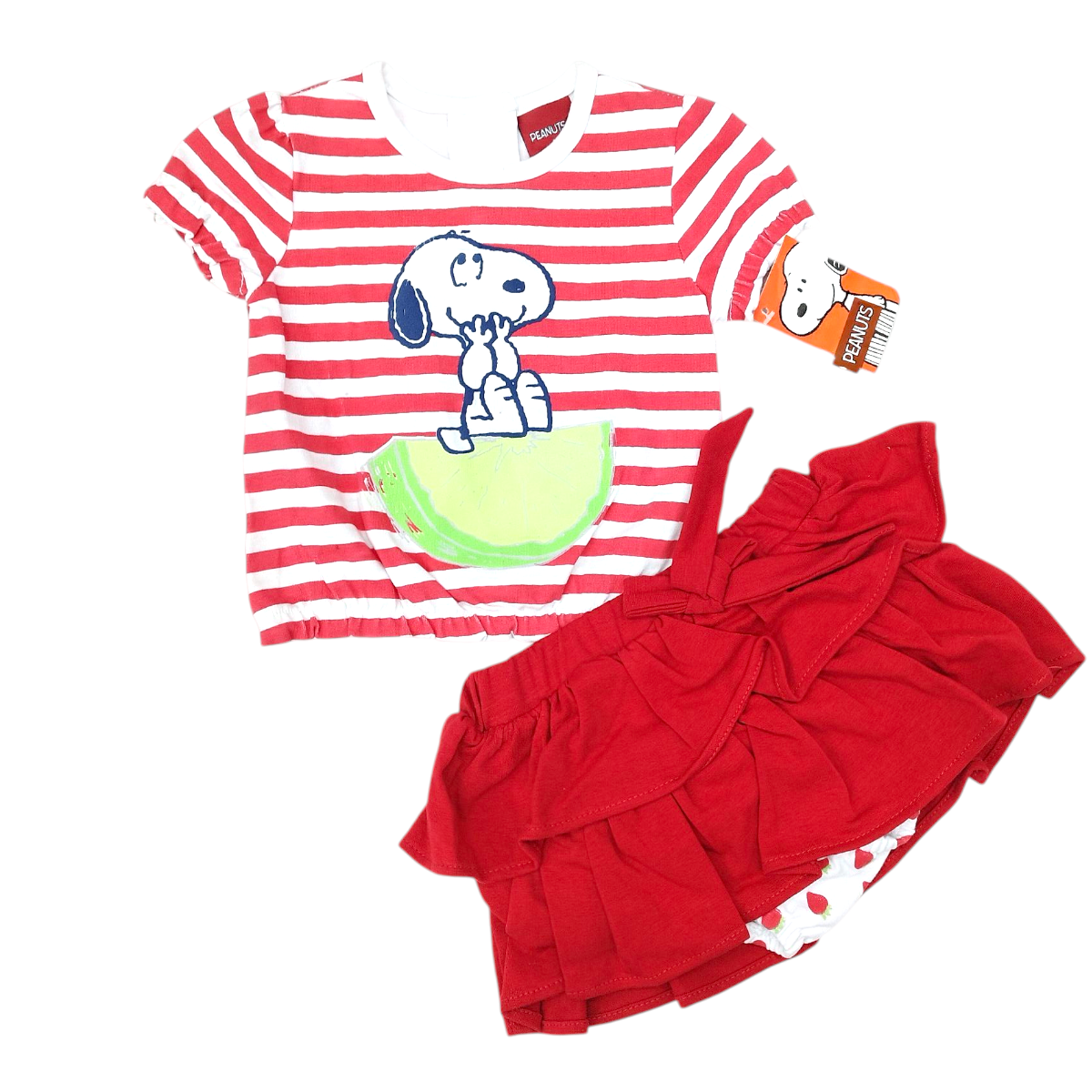Conjunto Niña 2 Piezas 6M+ Blusa y Falda Rojo