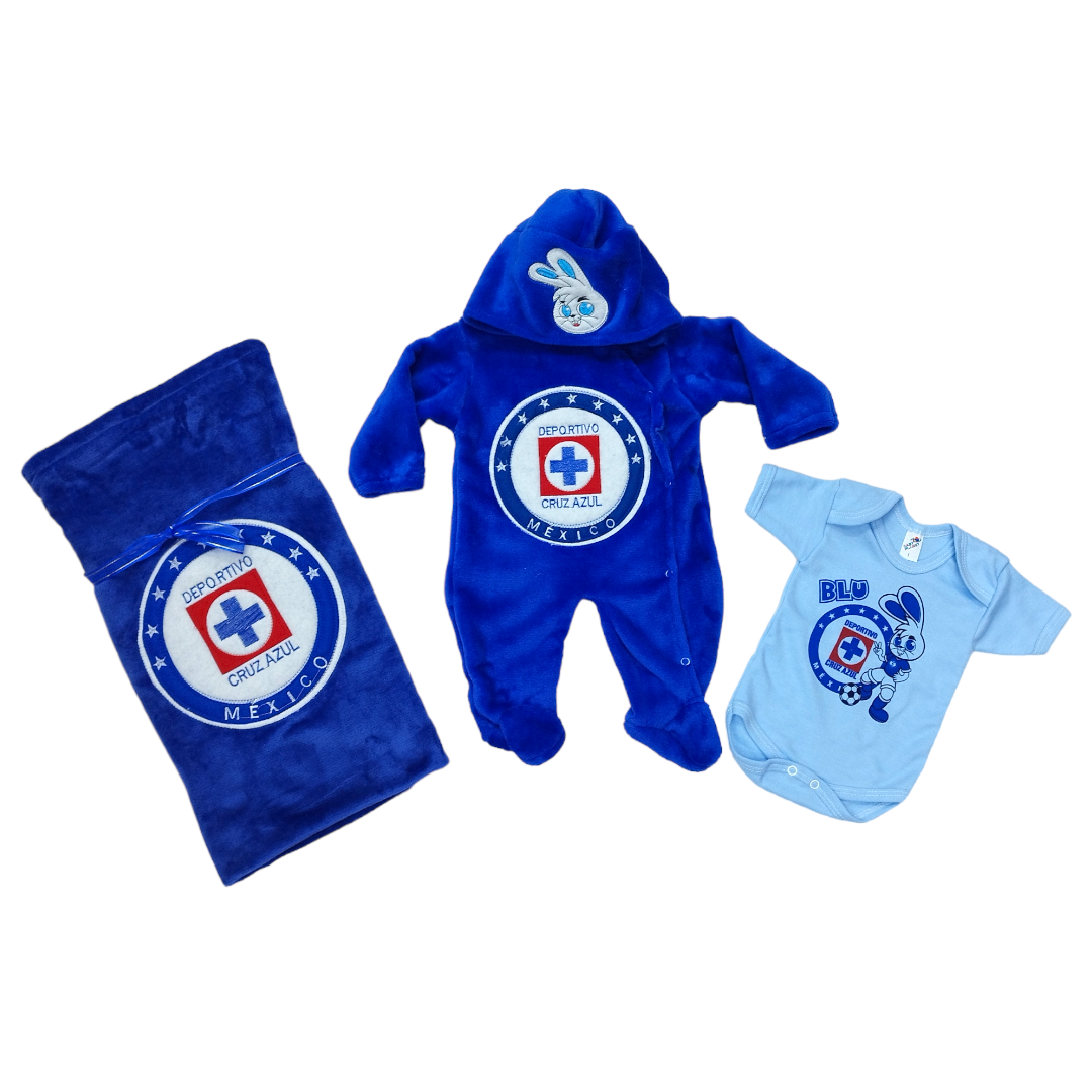 Kit Bienvenida Recién Nacido O Bebés, Fútbol Mexicano Cruz Azul