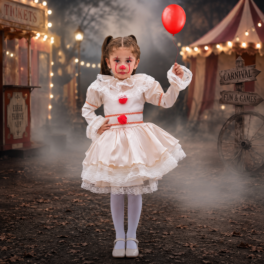 Disfraz Halloween O Día De Muertos Película It - Penny Wise  Niñas