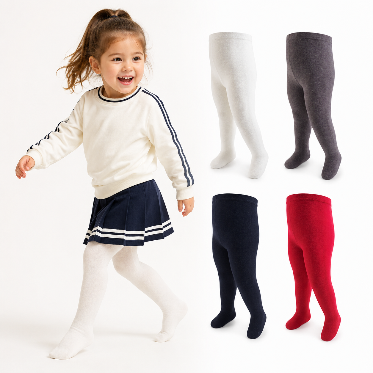 4 Pack Malla Gruesa Calientita De Acrilan Para Bebé O Niña