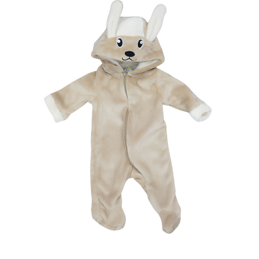 Mameluco Unisex Tabi Tas Afelpado Color Camel | 0 a 9 Meses