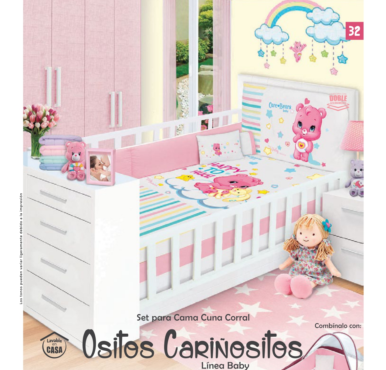 Juego de edredón para cama-cuna corral OSITOS CARIÑOSITOS