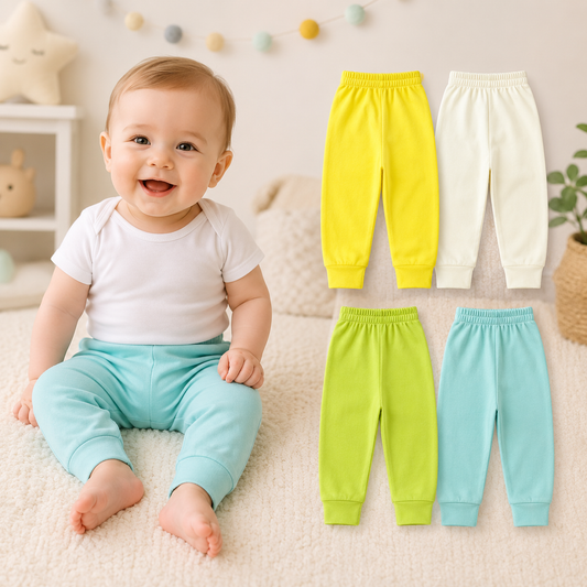 Juego 4 Pantalones colores pastel, bebés y niños de 0 a 4 años