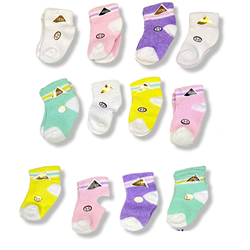 Paquete con 12 pares de tines para bebés y niños (24 pzas en total)