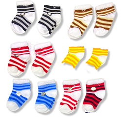 Paquete con 12 pares de tines para bebés y niños (24 pzas en total)
