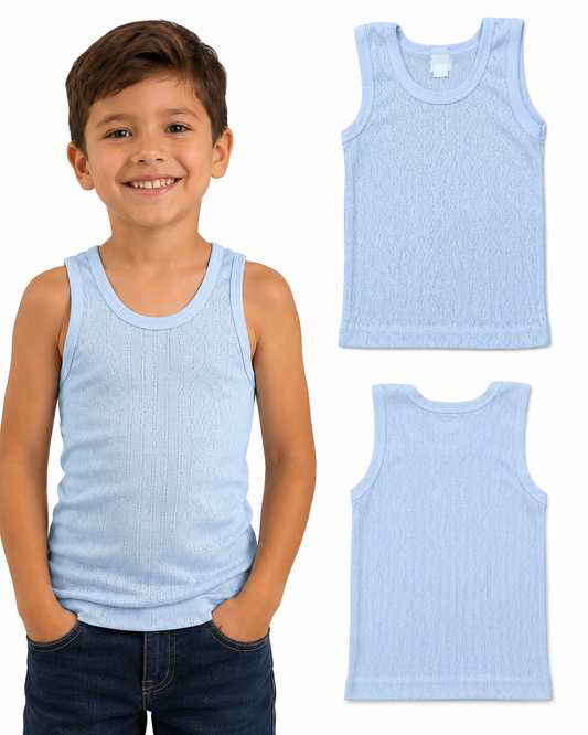 6 Pack Camiseta Tirantes 100% Algodón Niños 2 A 12 Años