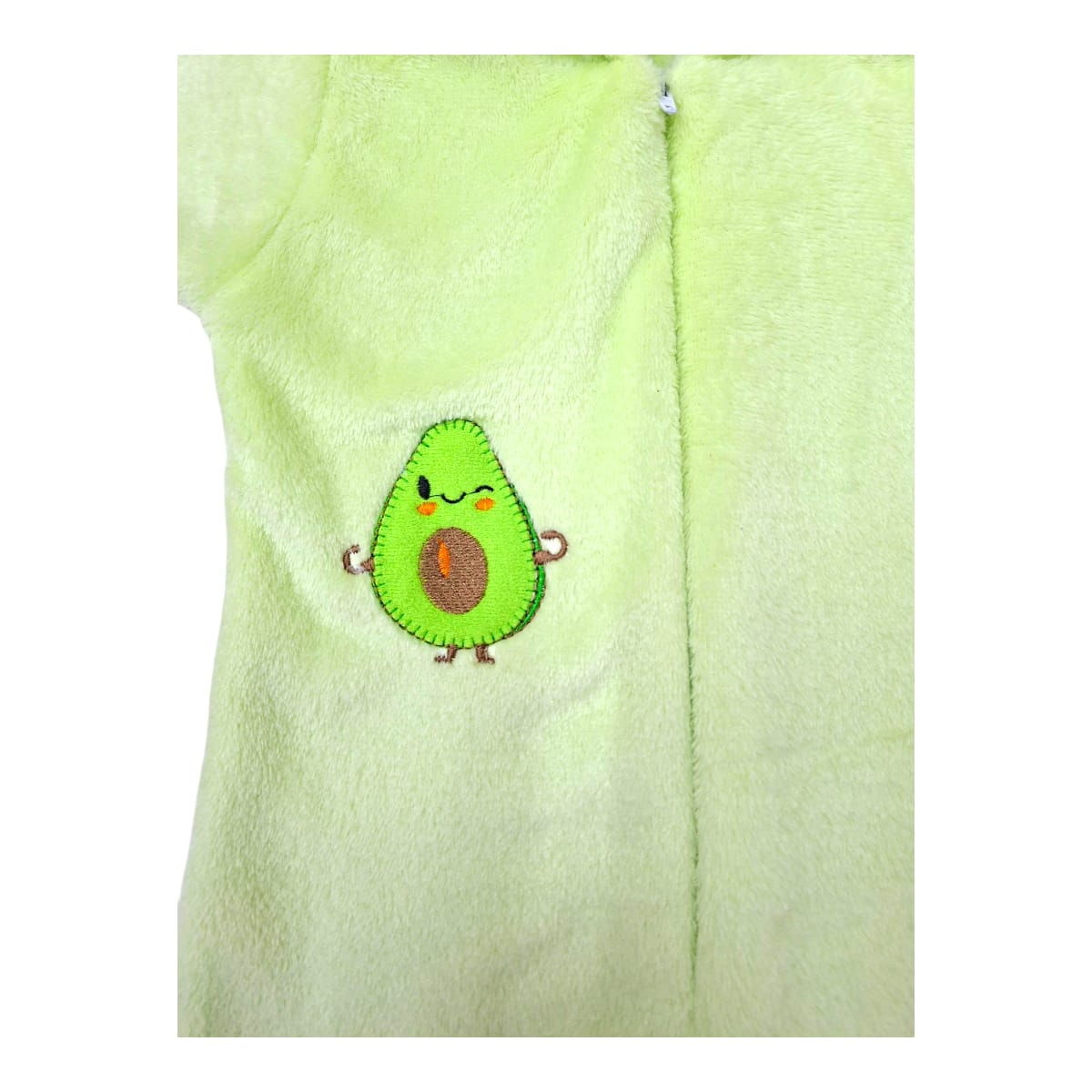 Mameluco o mono para bebé con tiernos bordados de AGUACATE 3 a 9 meses