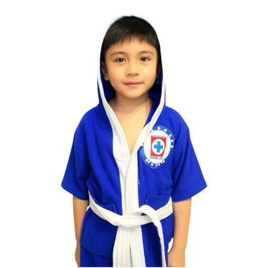 Bata De Baño Microfibra Equipo Futbol Cruz Azul Para Niños
