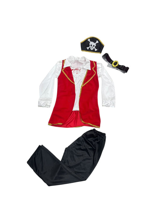 DISFRAZ HALLOWEEN O DÍA DE MUERTOS PIRATA PARA NIÑOS 2 A 12 AÑOS