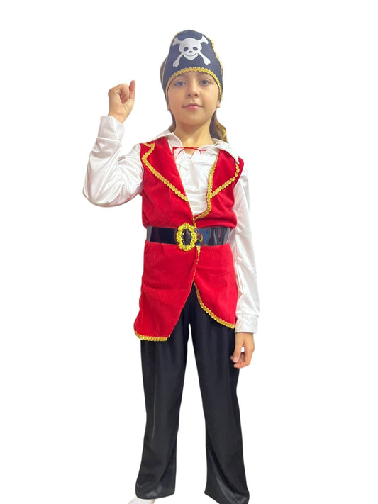 DISFRAZ HALLOWEEN O DÍA DE MUERTOS PIRATA PARA NIÑOS 2 A 12 AÑOS