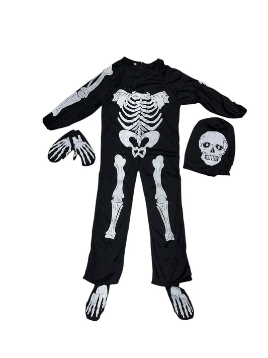 DISFRAZ HALLOWEEN O DÍA DE MUERTOS MUERTE O CALACA PARA NIÑOS 2 A 12 AÑOS