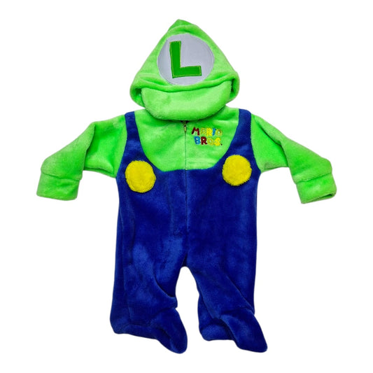 Disfraz Mameluco Suavecito Mod Luigi Película Mario Bros