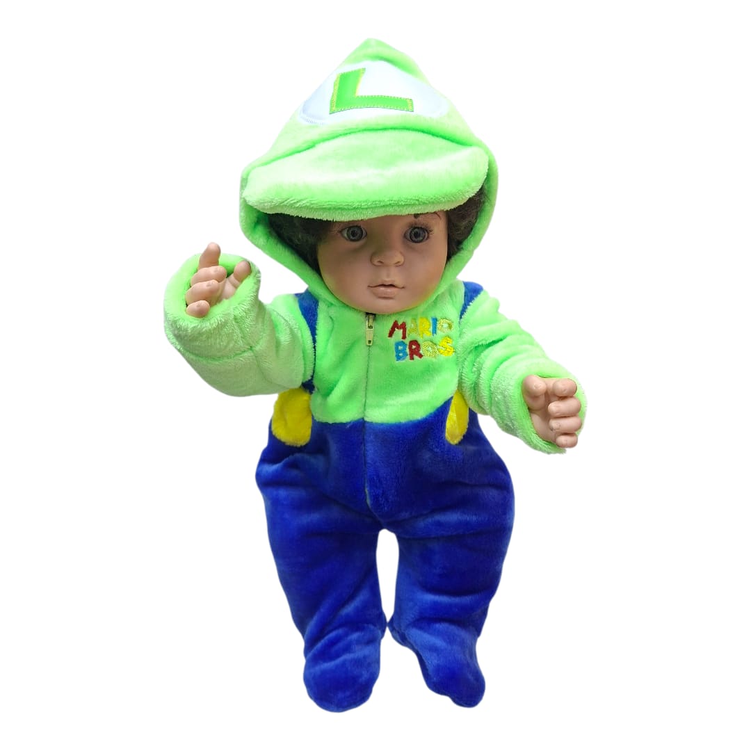 Disfraz Mameluco Suavecito Mod Luigi Película Mario Bros